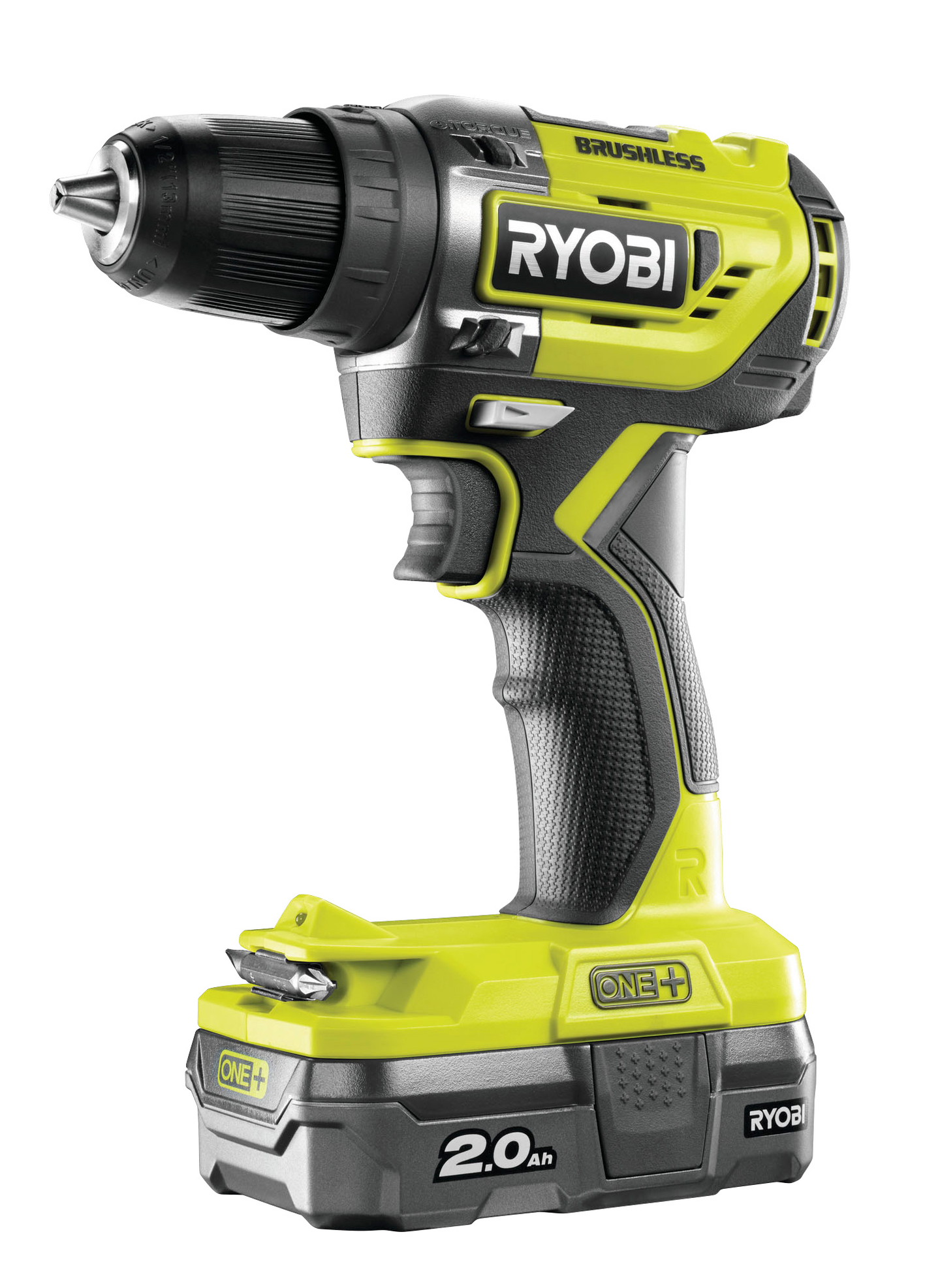 Akkuporakone Ryobi R18DD5-220S 18V ONE+ hiiliharjaton 2x2,0Ah