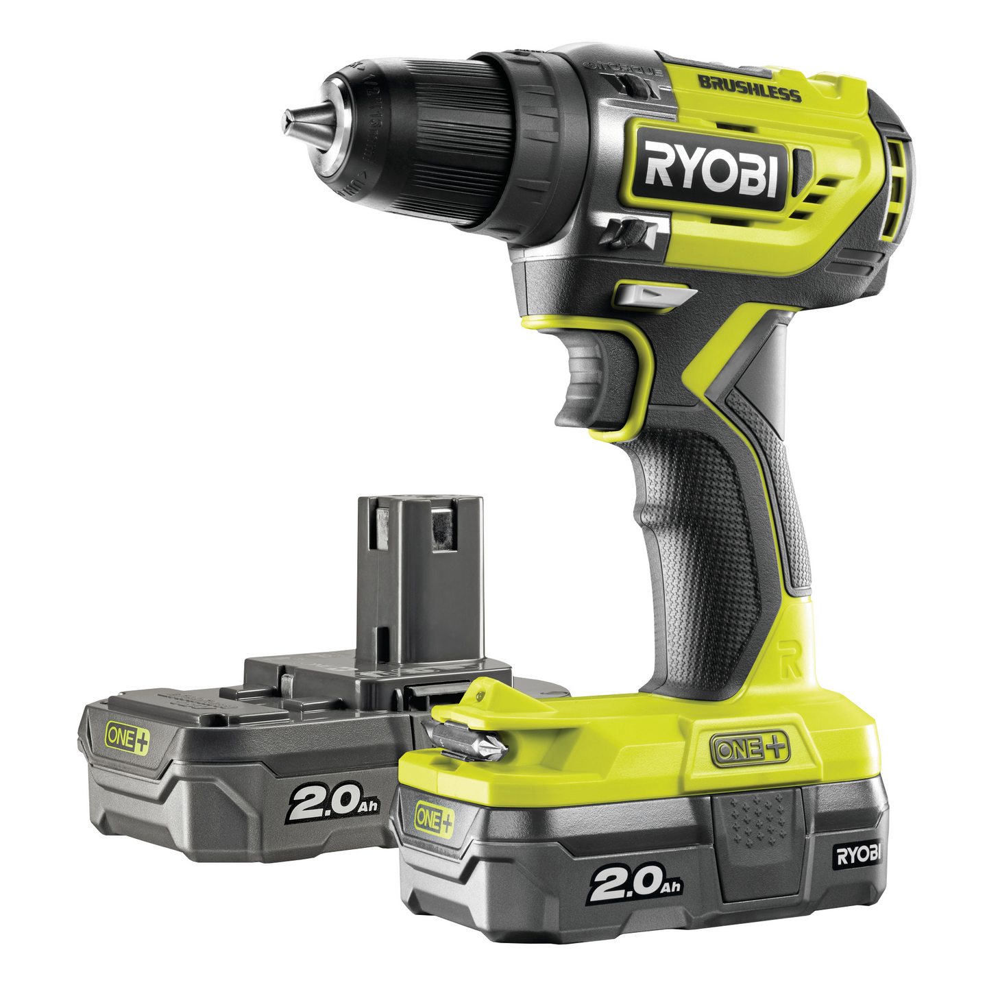 Akkuporakone Ryobi R18DD5-220S 18V ONE+ hiiliharjaton 2x2,0Ah