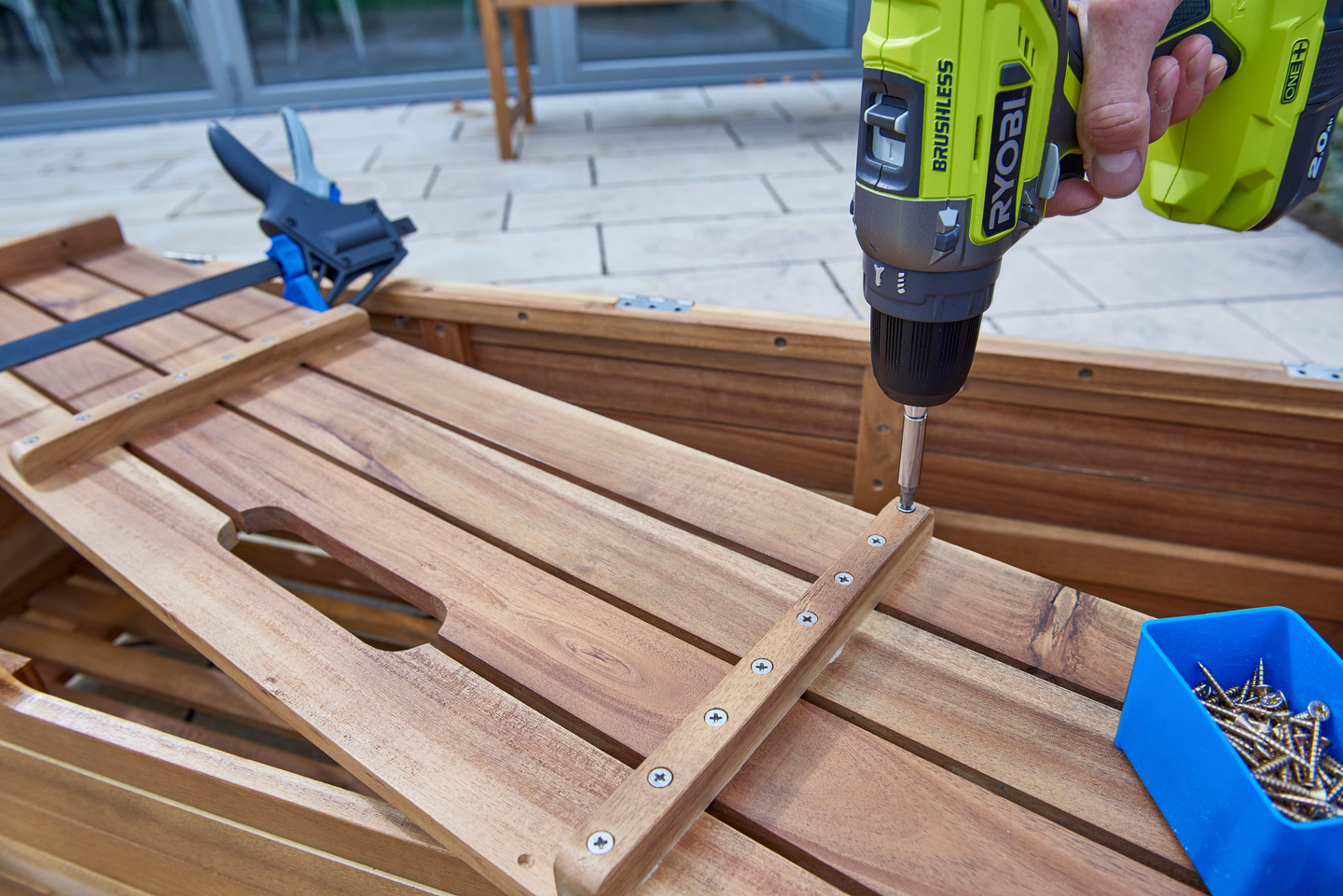 Akkuporakone Ryobi R18DD5-220S 18V ONE+ hiiliharjaton 2x2,0Ah