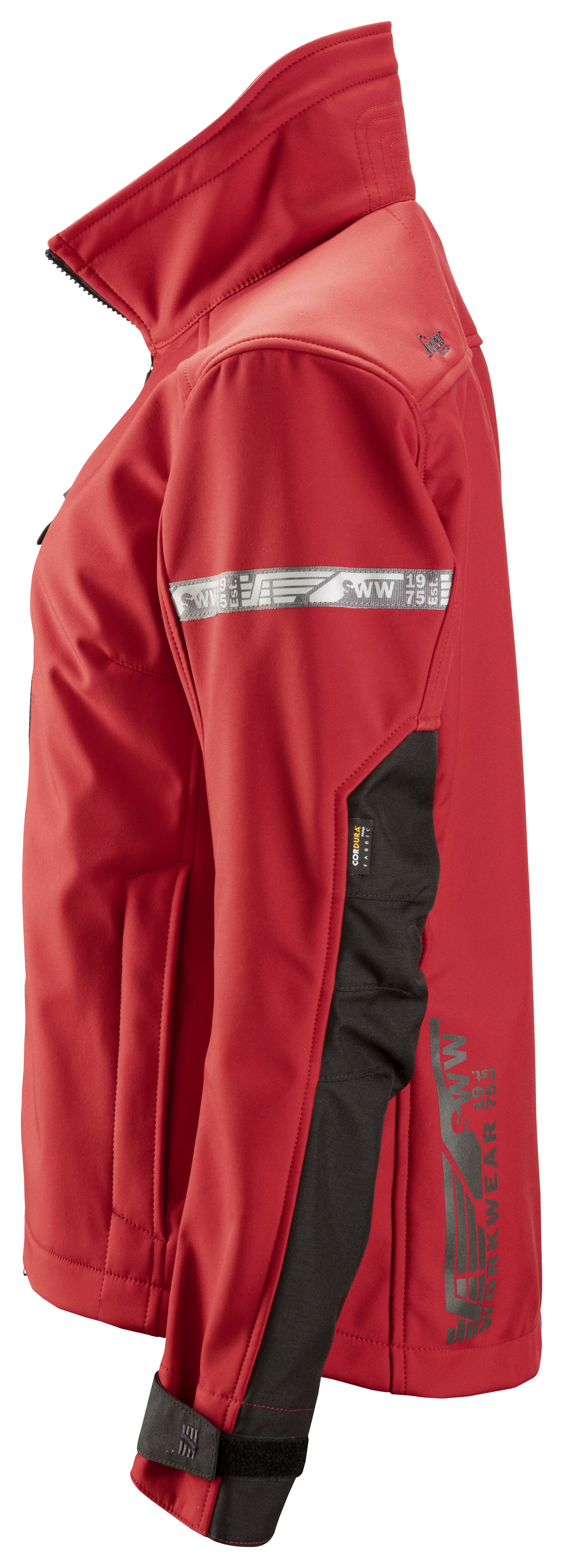 Takki Snickers AllroundWork naisten Softshell 1207 punainen-musta