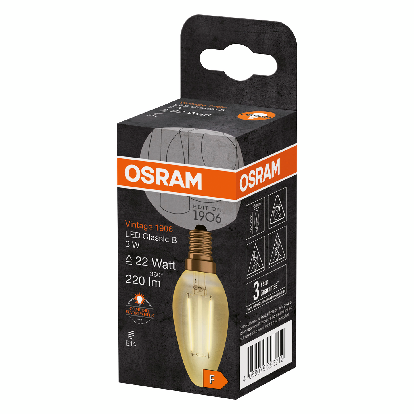 LED OSRAM CL B 22 KRON E14 FIL GOLD