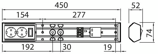 Työpistevalaisin Airam Handy 450mm 3000/4000K 500lm 2kpl pistorasia