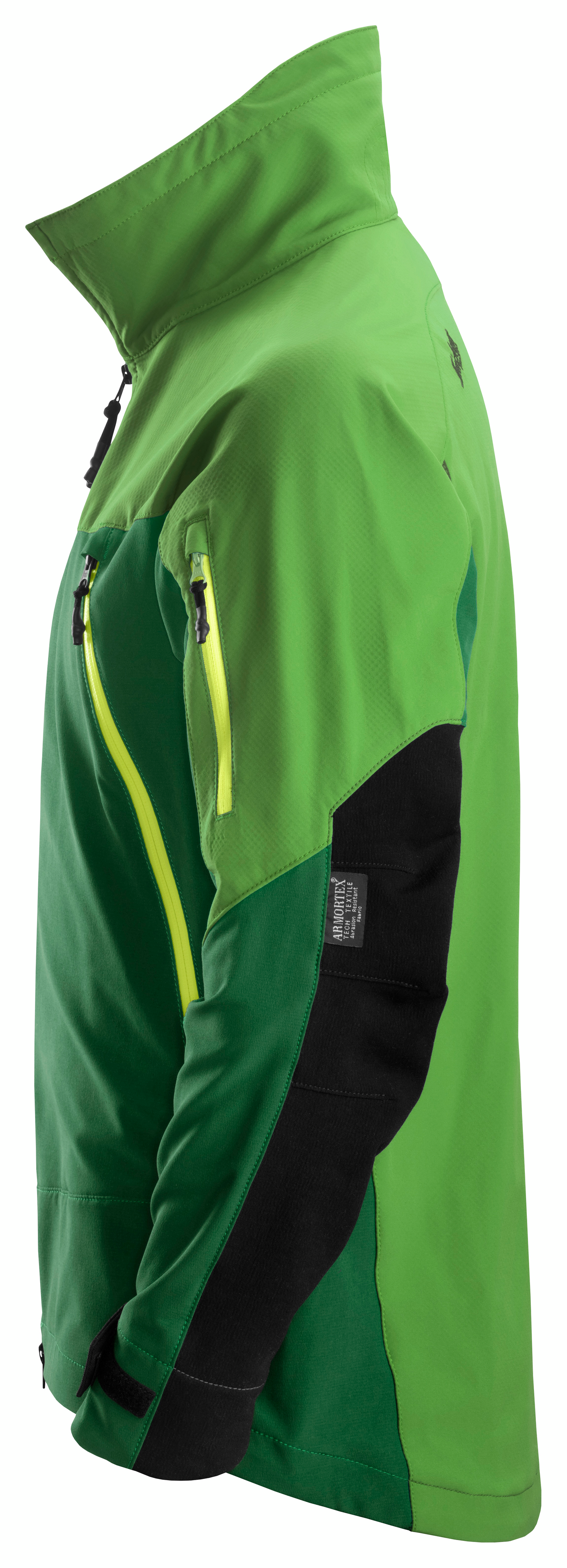 Takki Snickers FlexiWork Softshell Stretch 1940 tumman/vaaleanvihreä