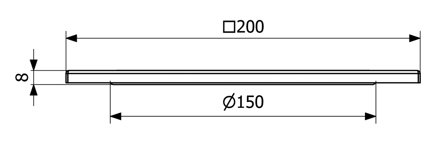 Neliökansi Uponor 200x200 Drain 300kg ruostumaton