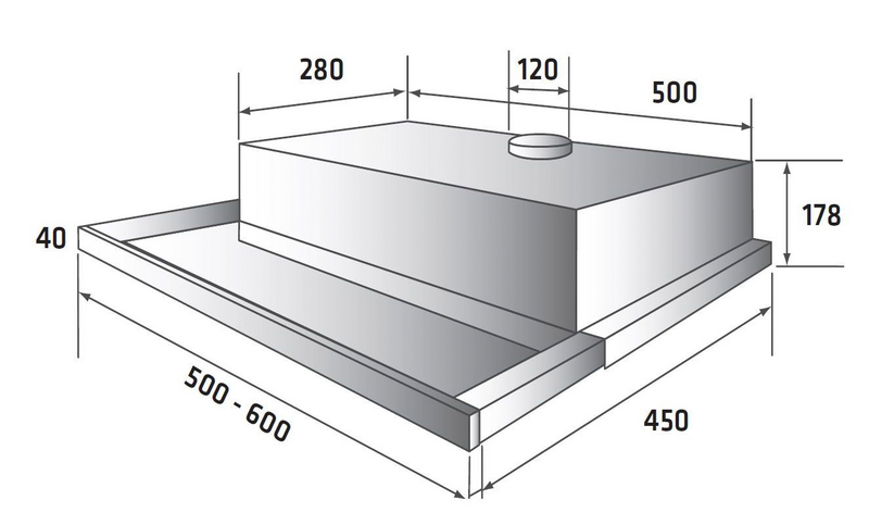 Liesituuletin Thermex York III 50cm Lux valkoinen led