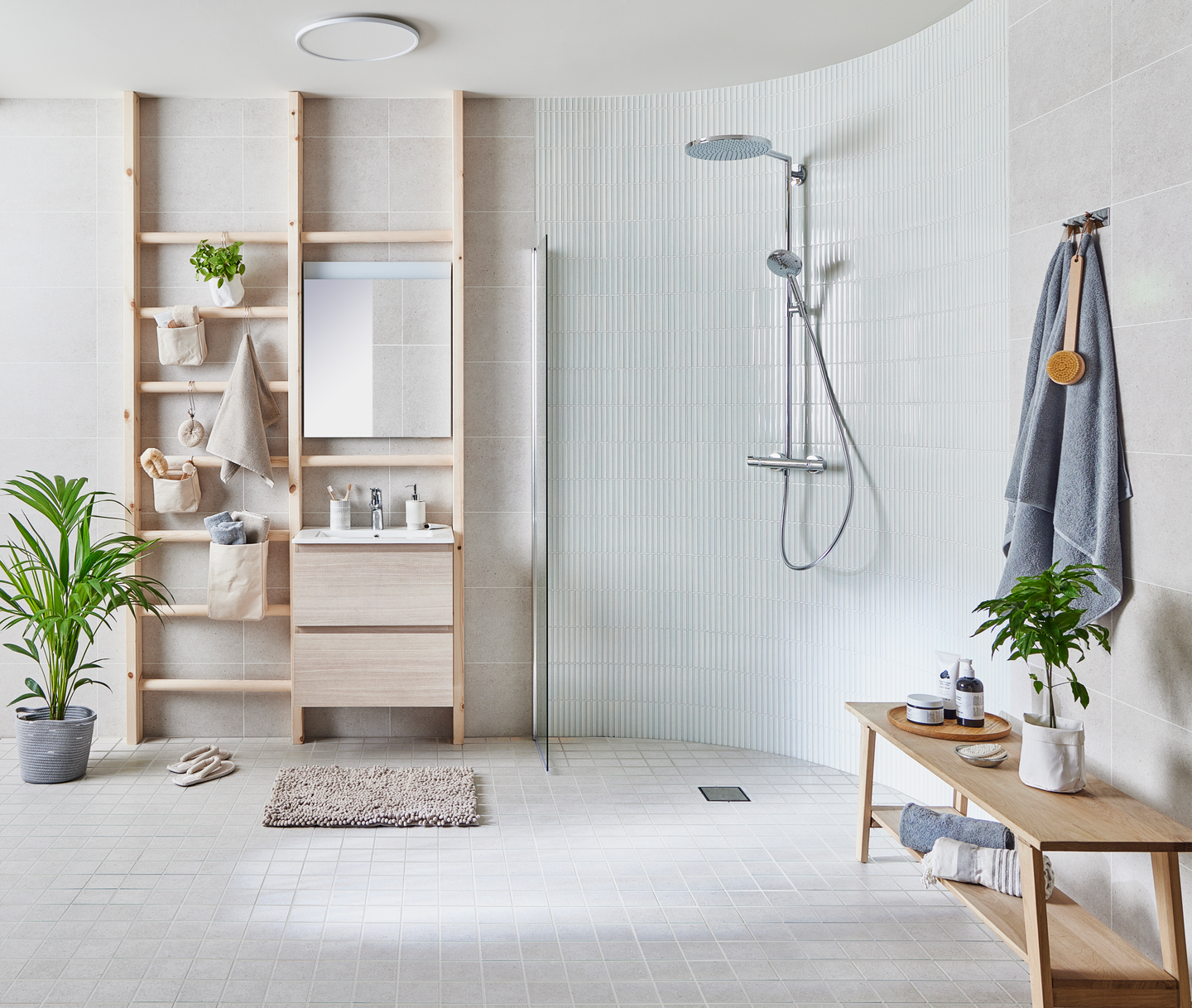 Lattialaatta Cello Uma 9,7x9,7 valkoinen R10B PK 1,44m²