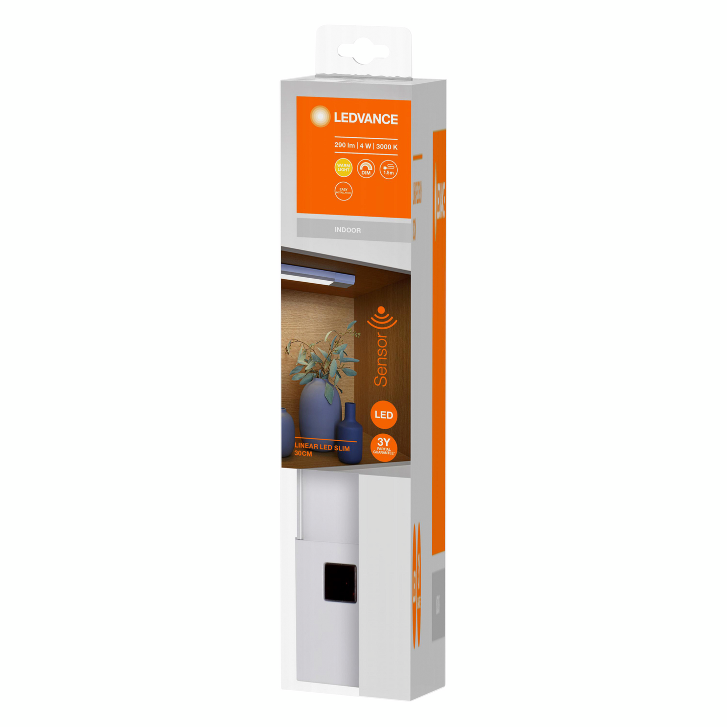 Työpistevalaisin LEDVANCE Linear Led Slim 30cm harmaa