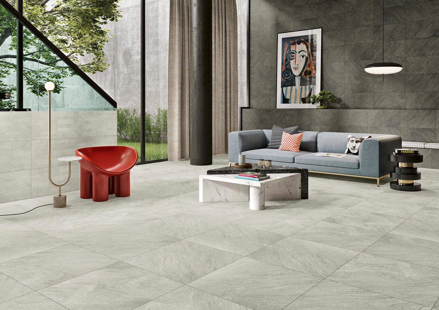 Lattialaatta Cello Callan 33x60 PK vaaleanharmaa 1,2m²