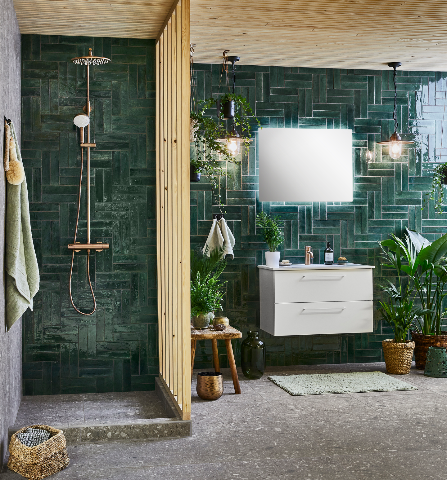 Seinä-/lattialaatta Cello Lume 6x24 vihreä Lux 0,52m²