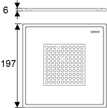 Neliökansi Uponor 197x197 Style 300kg ruostumaton