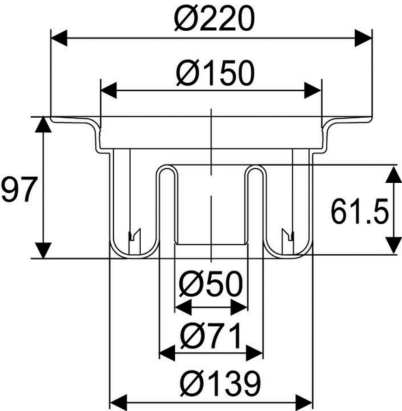 Lattiakaivo Uponor DN50 pysty