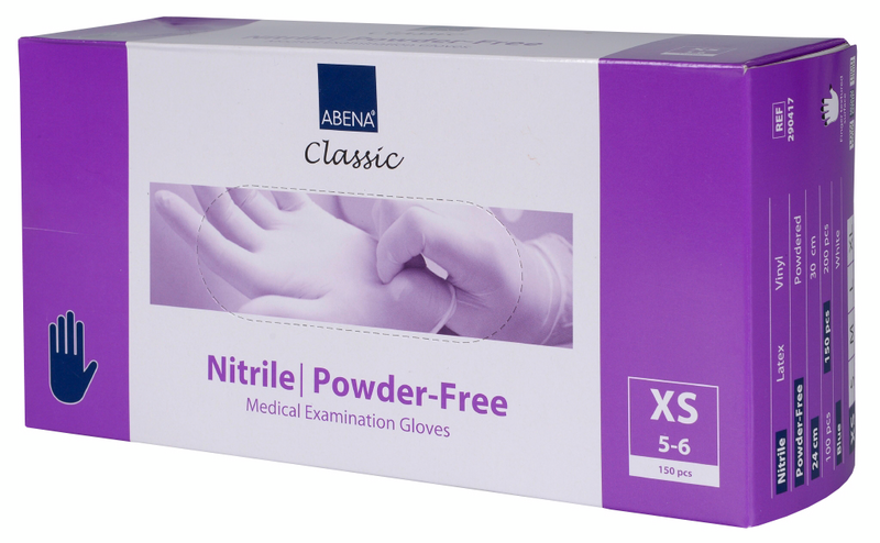 Kertakäyttökäsineet Abena 290420 Classic sininen nitriili 150kpl