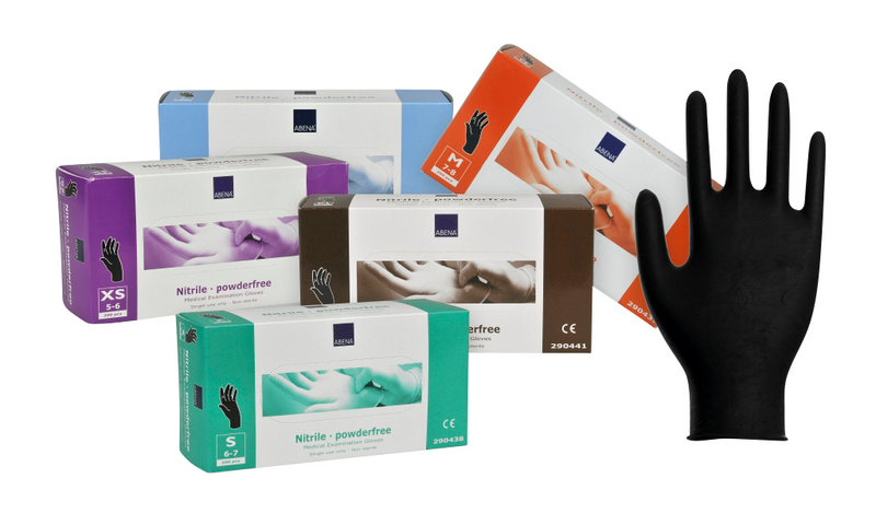 Kertakäyttökäsineet Abena Classic musta nitriili
