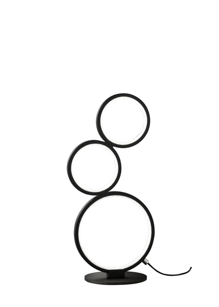Pöytävalaisin TRIO Rondo led musta