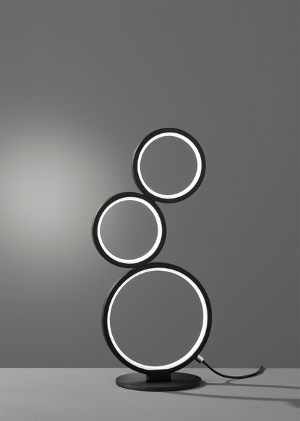 Pöytävalaisin TRIO Rondo led musta