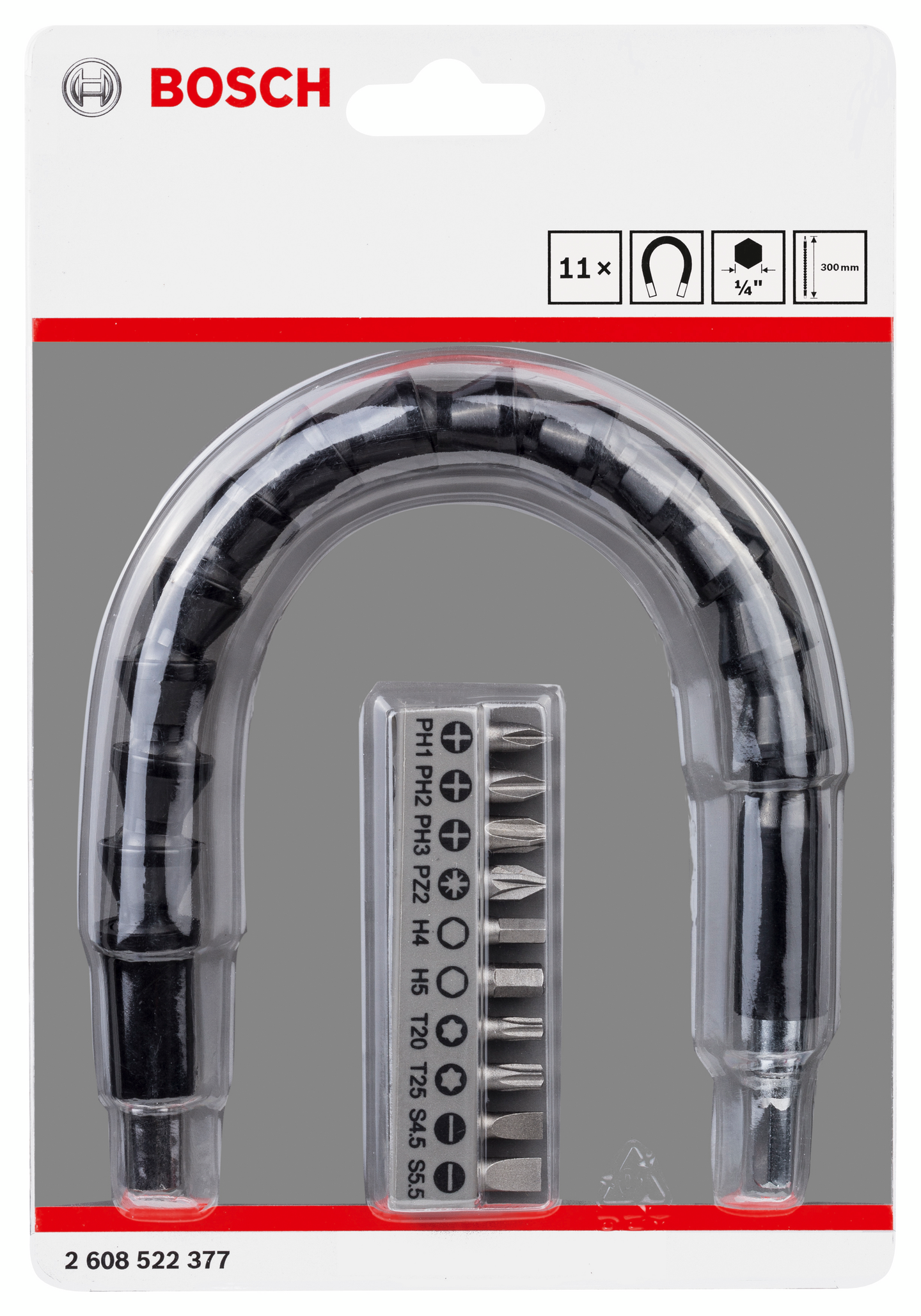 BITSSET BOSCH M/FLEXIBEL BITSHÅLLARE 300MM