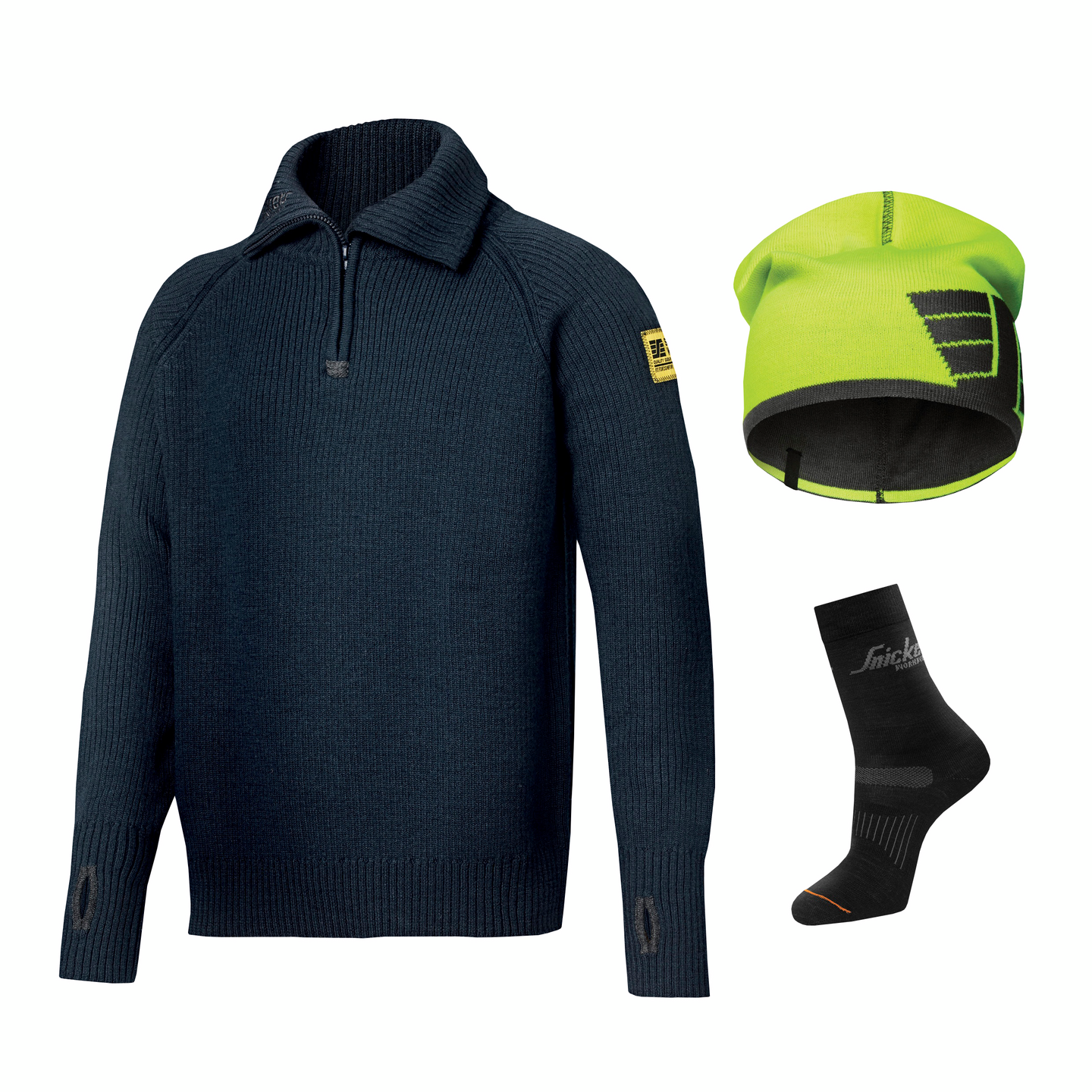 Villapaita + asusteet Snickers Soft-pack FIN 2905 Navy-musta