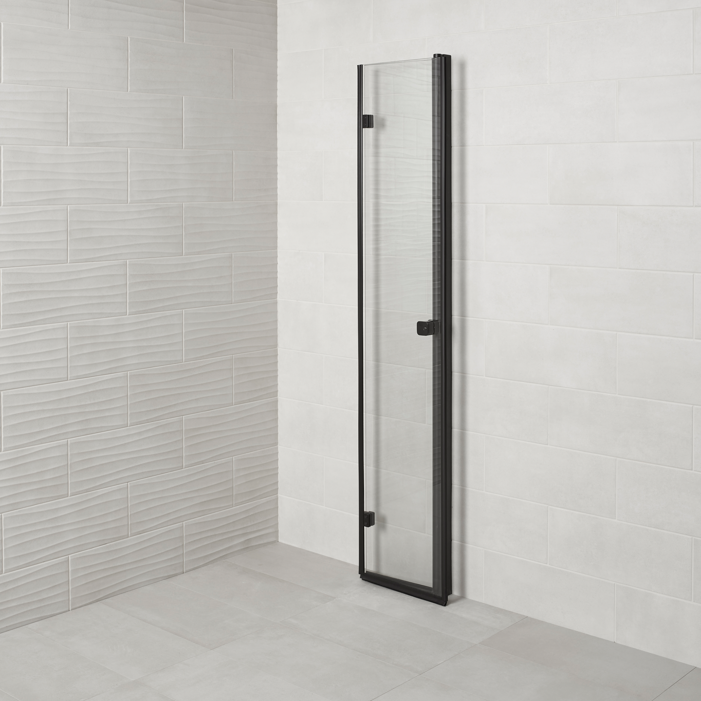 Suihkuseinä Cello Black 70x195cm taittuva kääntyvä musta