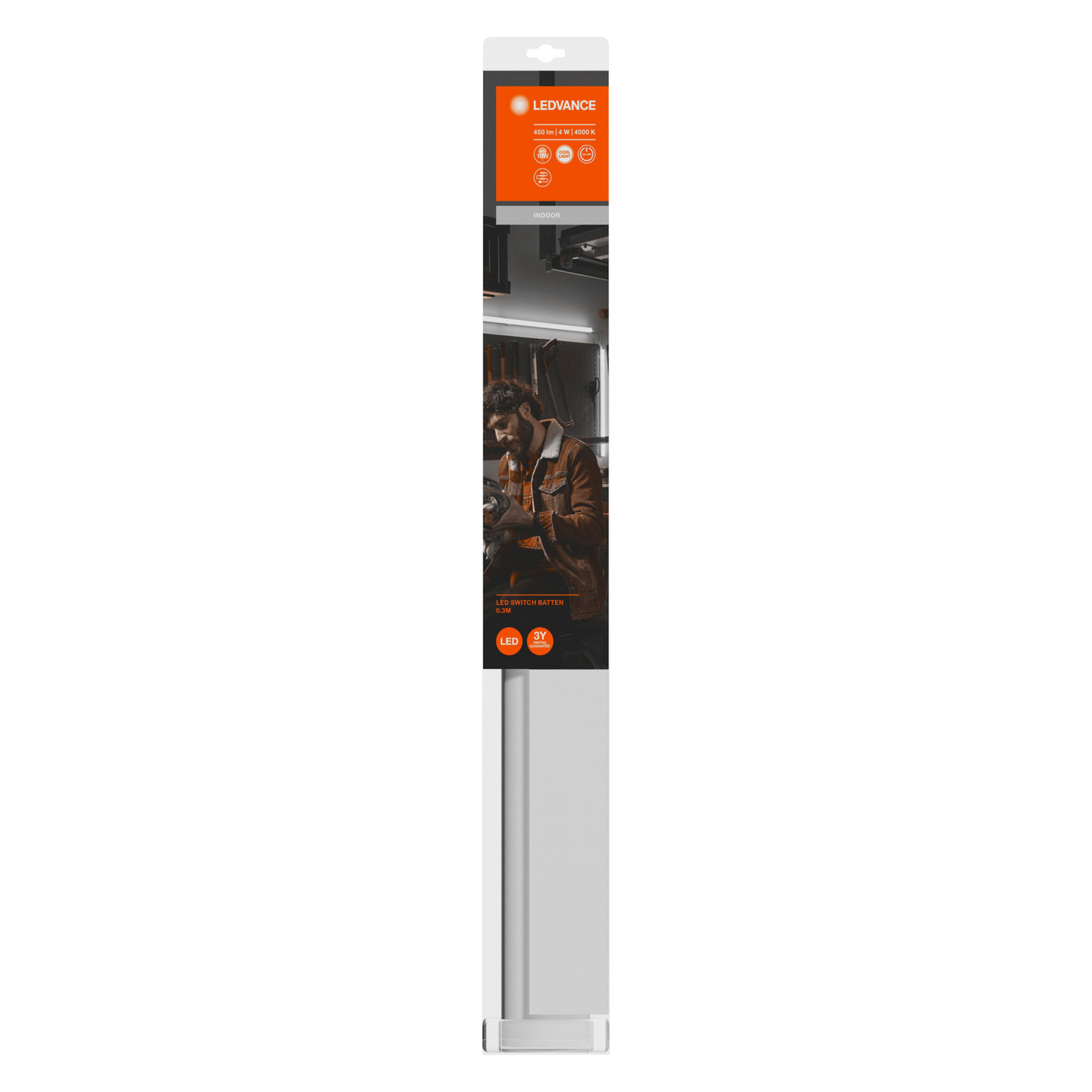 Listavalaisin LEDVANCE Led Switch Batten 0,3 450lm 840