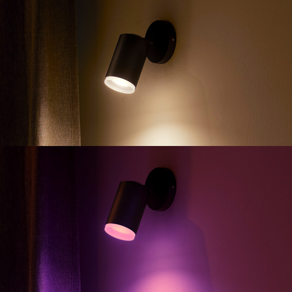 Kohdevalaisin Philips Hue Fugato 350lm 2000-6500K musta