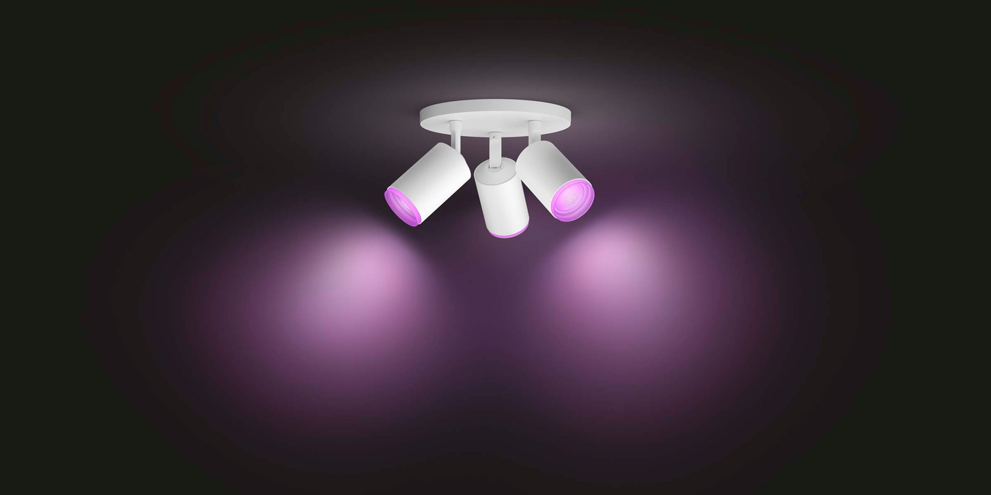 Kohdevalaisin Philips Hue Fugato 3-osainen 1050lm valkoinen