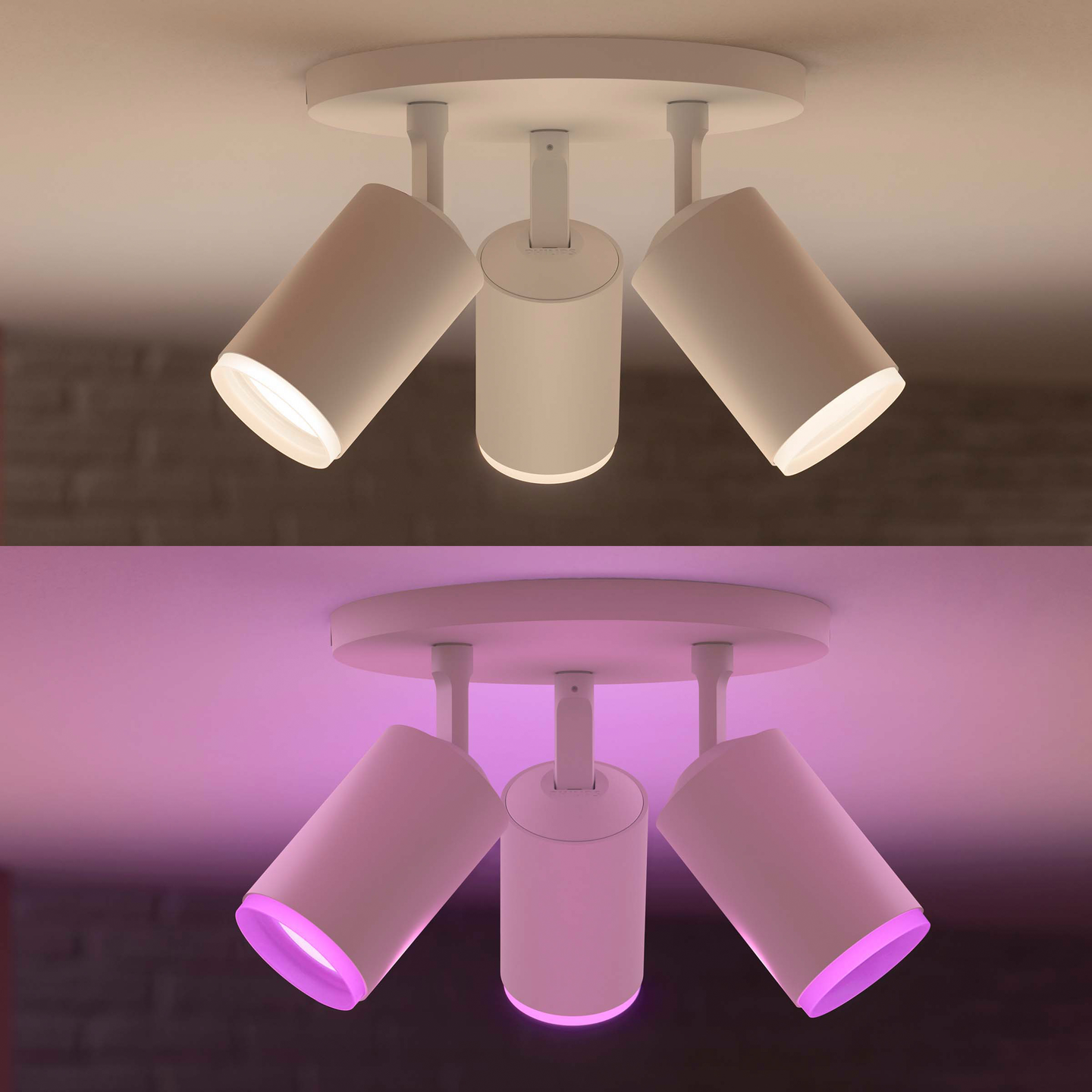 Kohdevalaisin Philips Hue Fugato 3-osainen 1050lm valkoinen