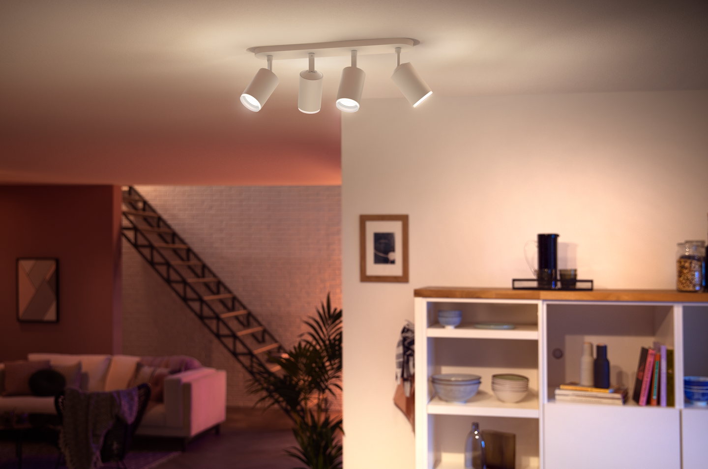 Kohdevalaisin Philips Hue Fugato 4-osainen 1400lm valkoinen