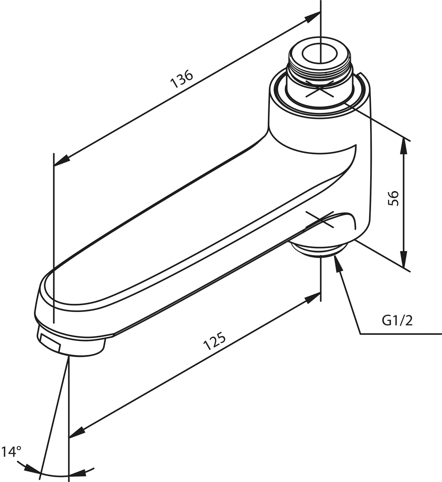 Vaihdinjuoksuputki Damixa 48095.00