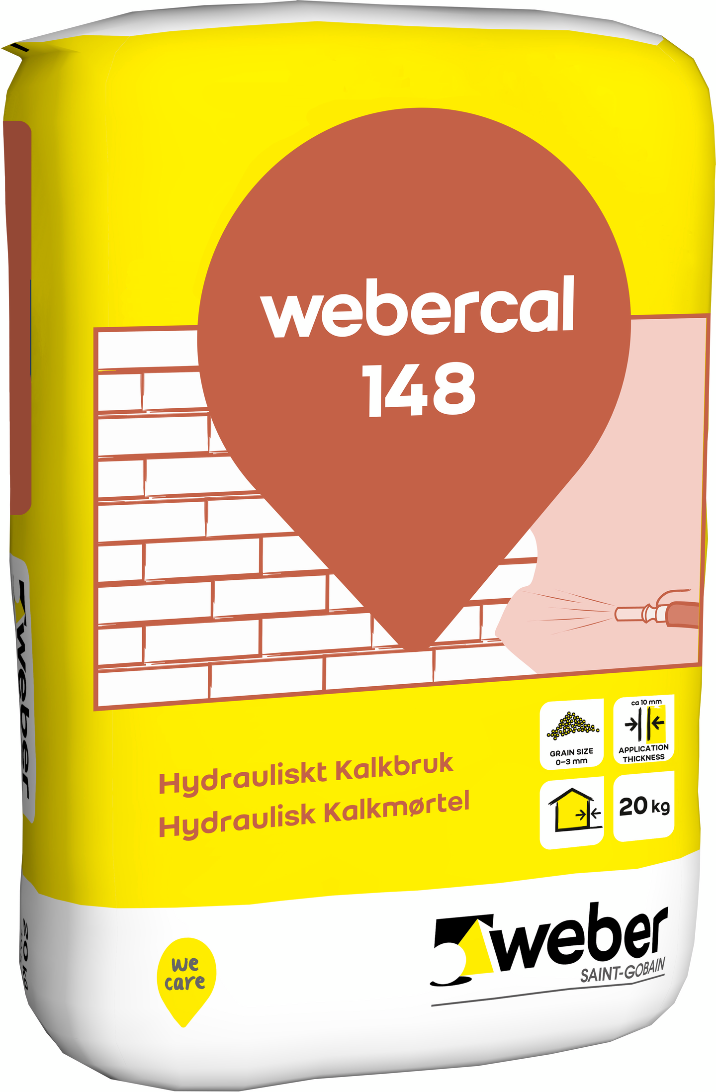 Kalkkilaasti Weber hydraulinen 148 20kg