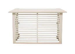 Ilmalämpöpumpun suojakotelo Kiilax valkoinen