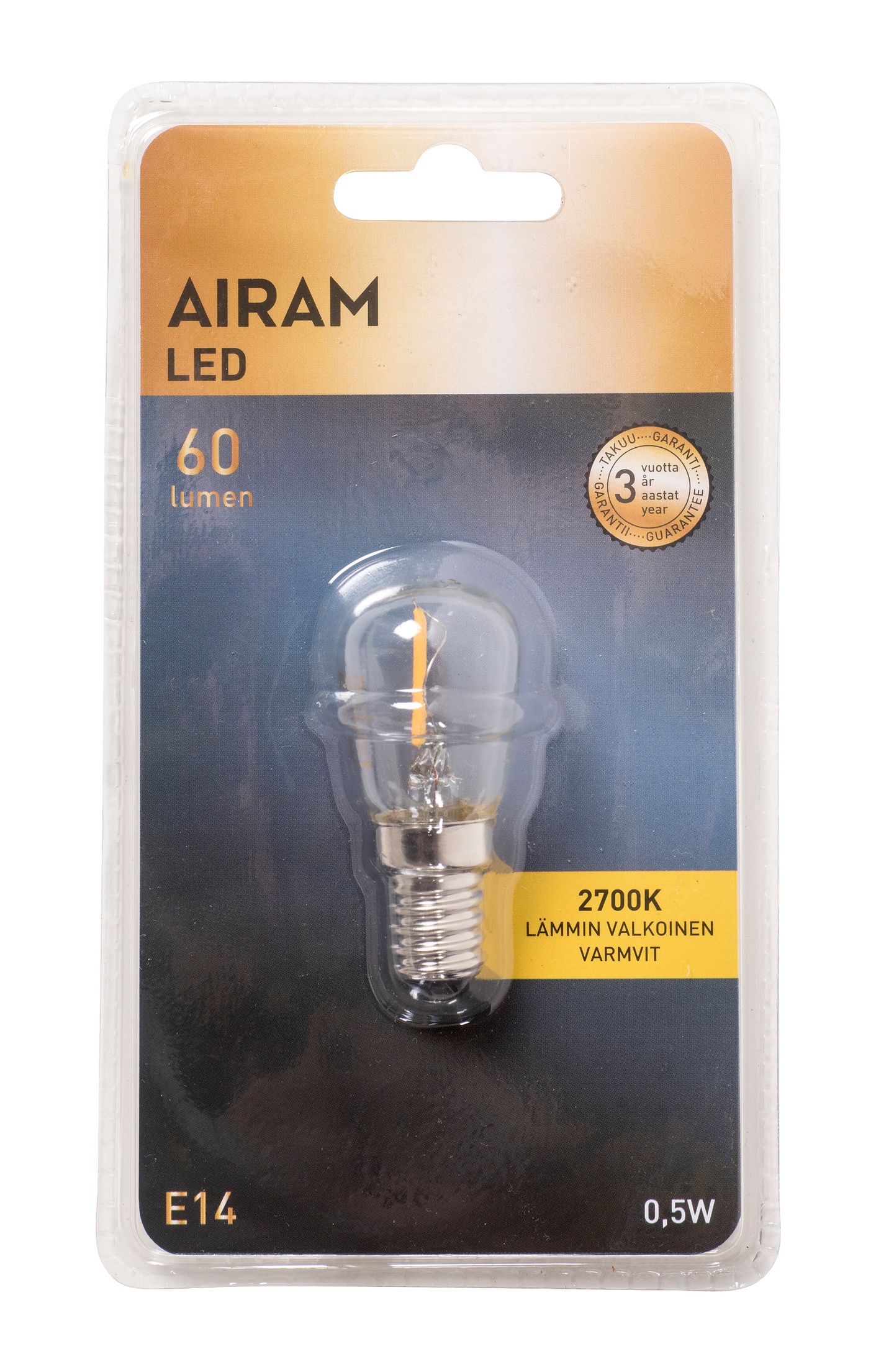 Led-merkkilamppu Airam kirkas 60lm 0,5W E14