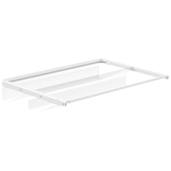 Kenkähylly mesh Elfa 605x430mm ulosvedettävä valkoinen 486190