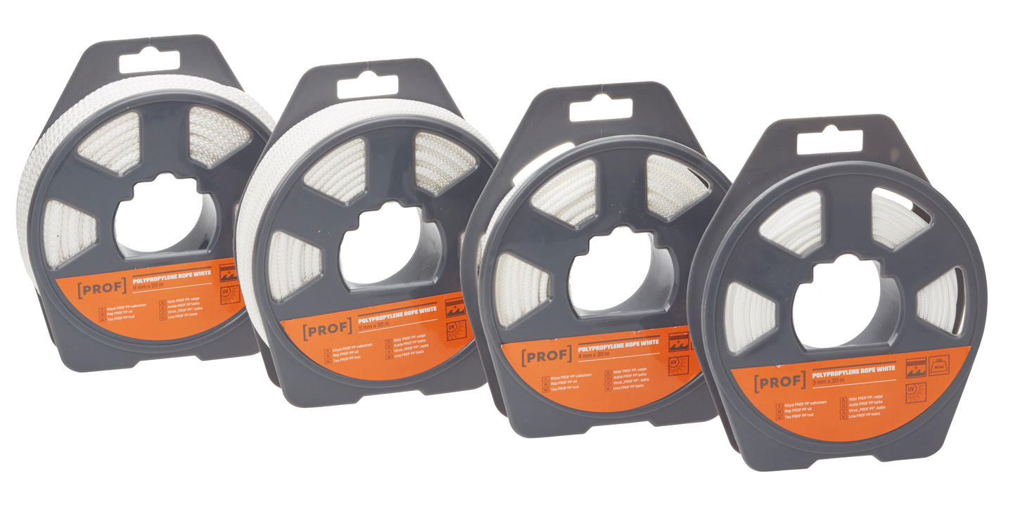 Köysi PROF polypropeeni Multifilament valkoinen 5mmx30m