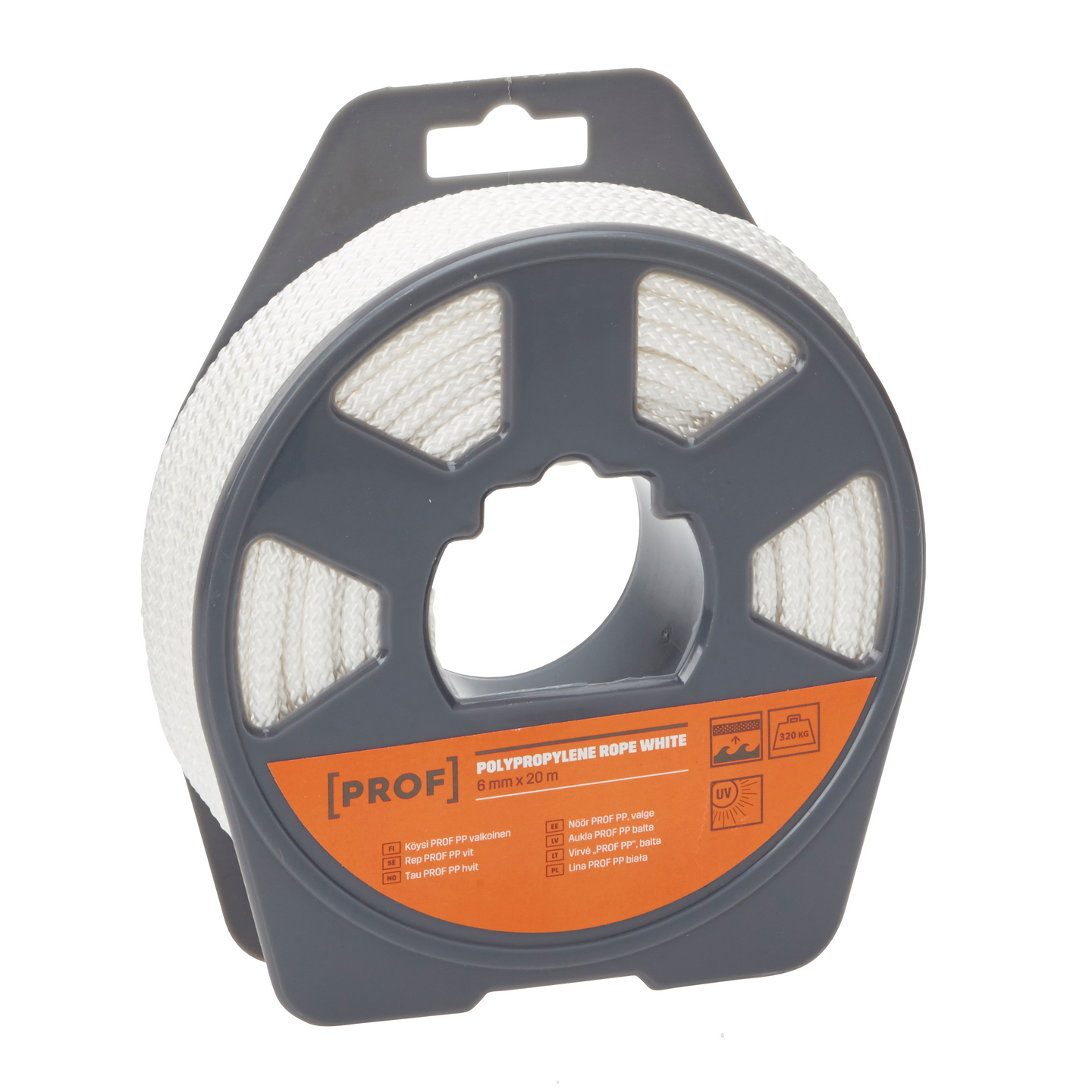 Köysi PROF polypropeeni Multifilament valkoinen 6mmx20m