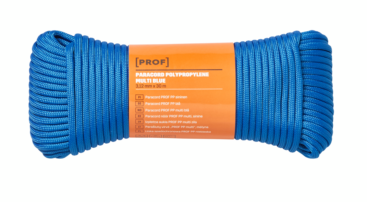 Paracord PROF polypropeeni sininen 3,12mmx30m