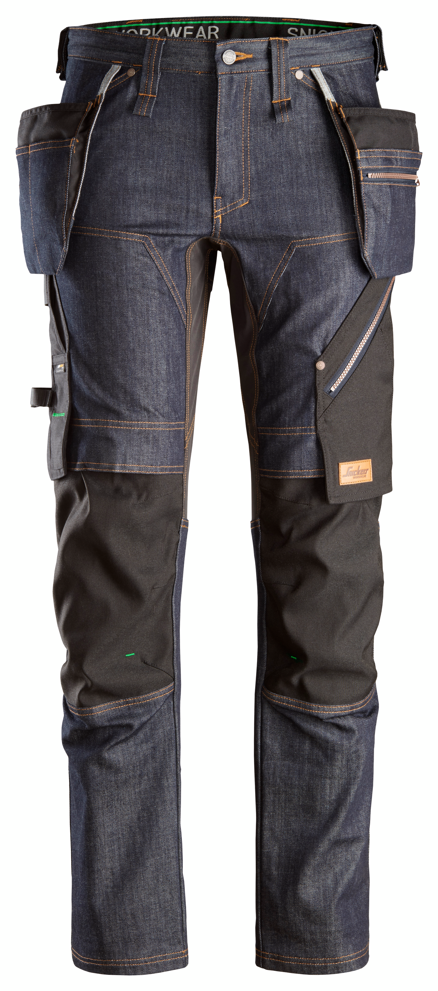 Housut Snickers 6955-6504 Denim-musta riipputaskut