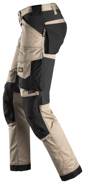 Housut Snickers AllroundWork 6341-2004 Stretch khaki/musta