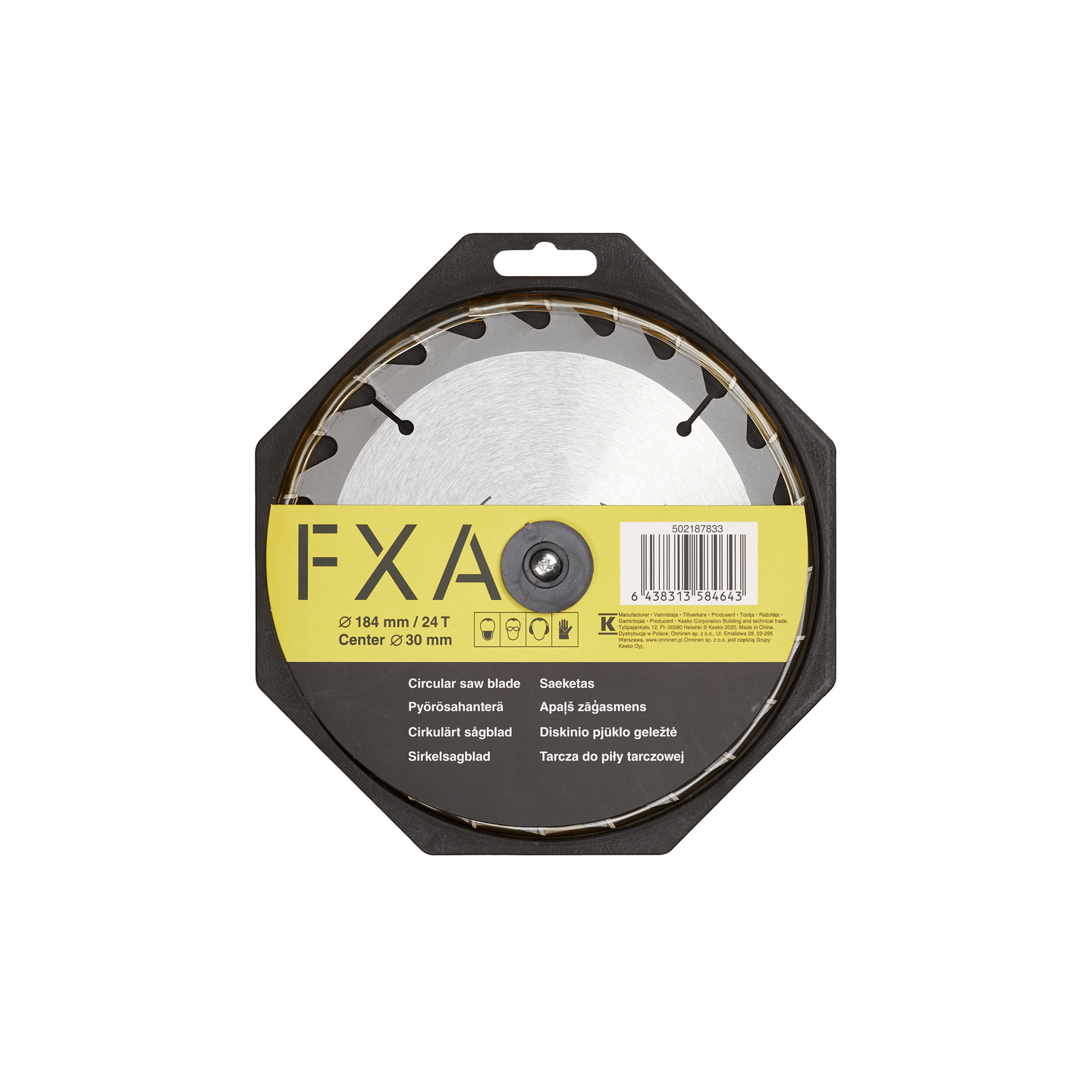 Pyörösahanterä FXA 184x30x2,2mm 24H