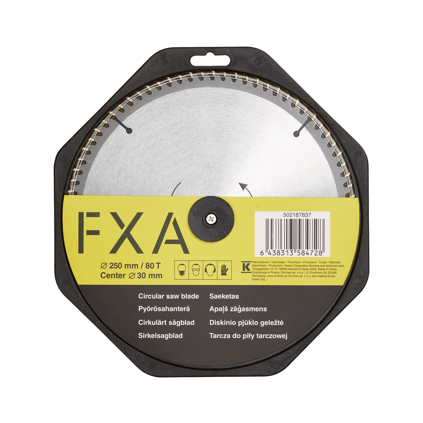 Pyörösahanterä FXA 250x30x2,8mm 80H
