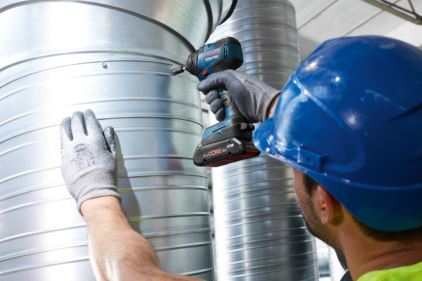 Akkuiskuväännin Bosch GDR 18V-200 C Solo L-BOXX