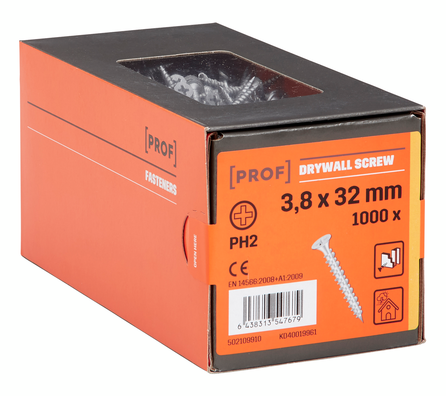 Kipsilevyruuvi PROF PH2 3,8x32 HiLo Dacromet sisä- ja ulkokäyttöön 1000kpl