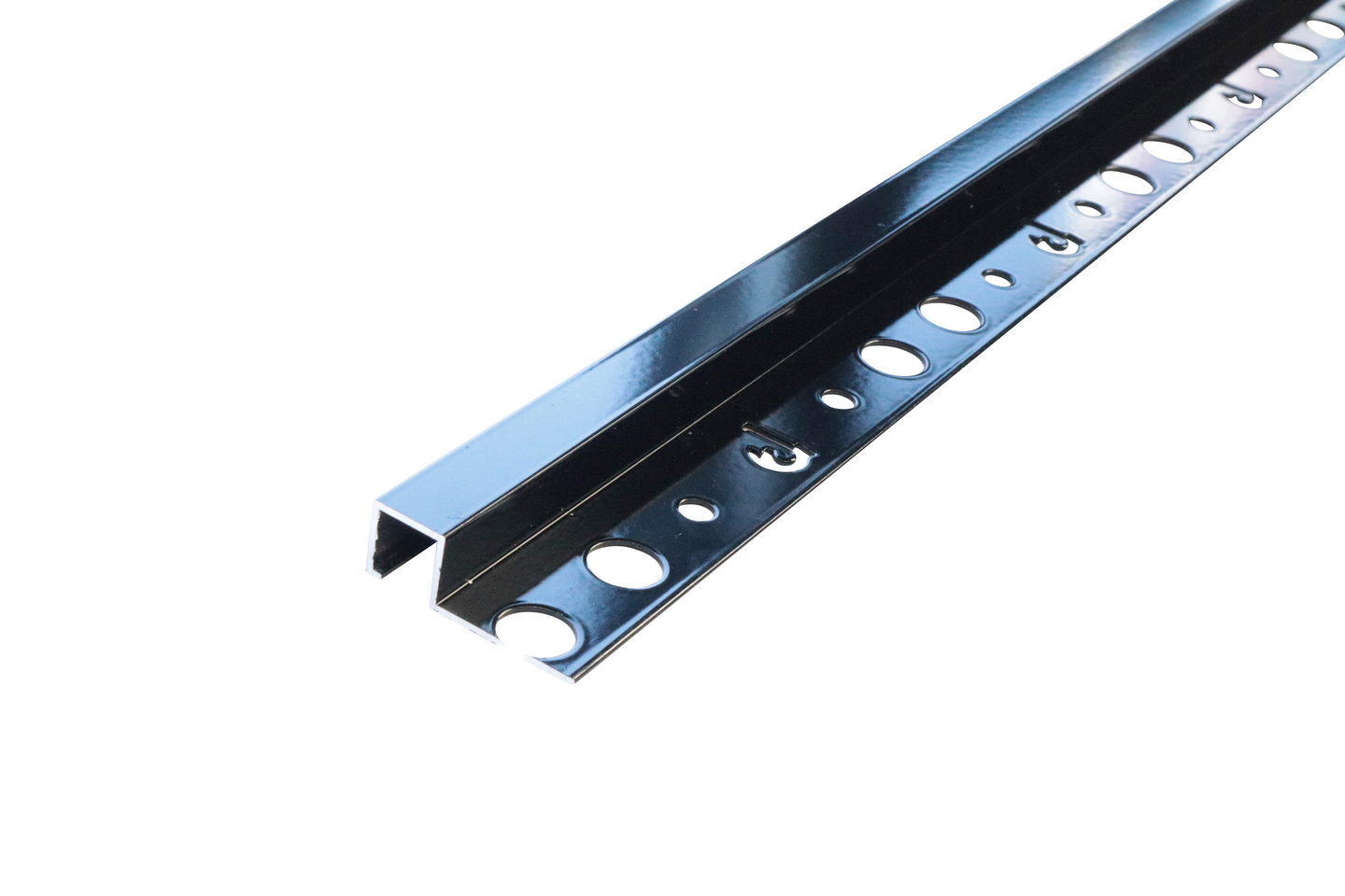 Laattalista 12,5mm 2,7m alumiini musta 6561 Black neliö