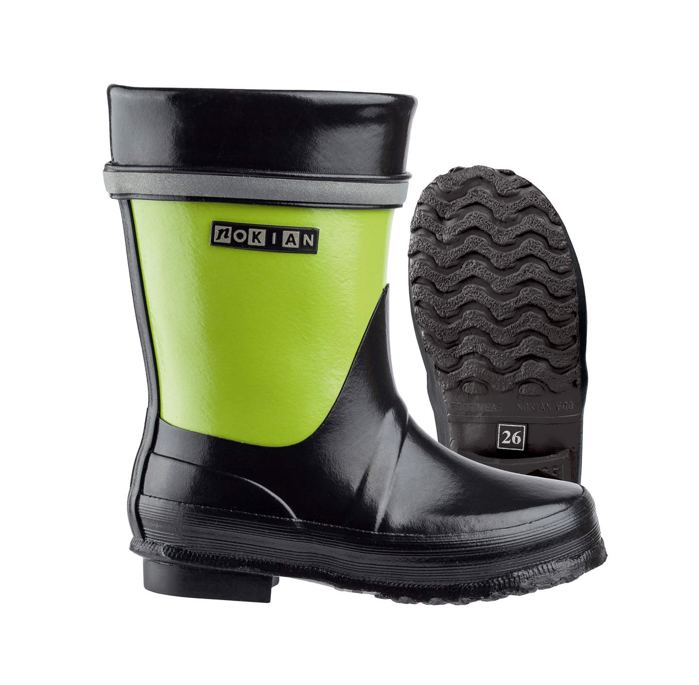 Kumisaappaat Nokian Vikla lasten musta-lime