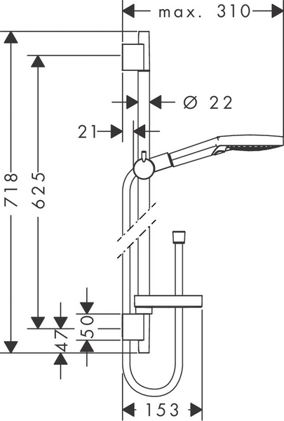 Suihkusetti Hansgrohe Powderrain 3 Jet S120