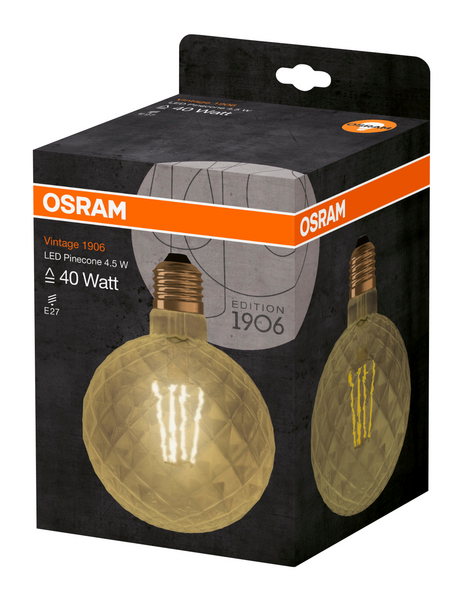 Led-lamppu OSRAM Vintage 1906 Pine 470lm 825 E27 Gold Fil