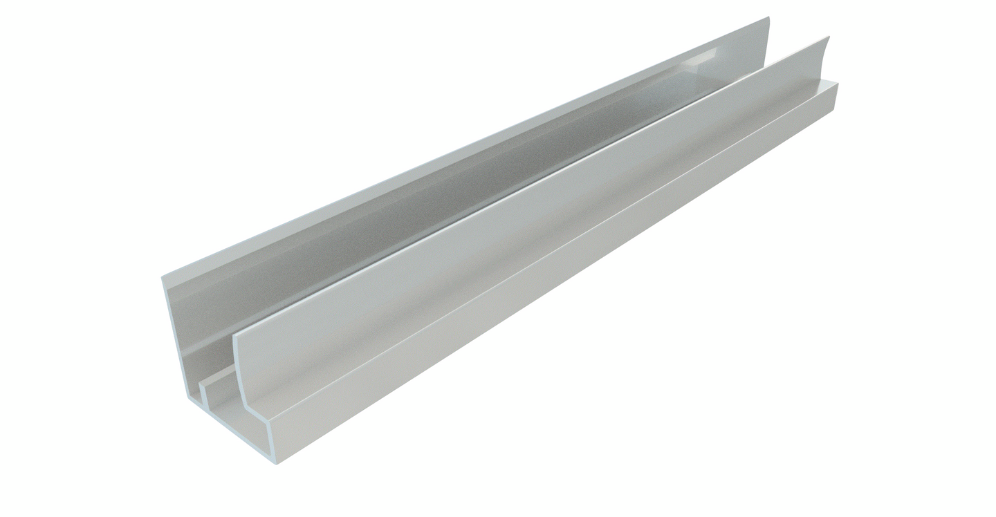 Kennolevyn U-profiili PROF LOCK 16x3000