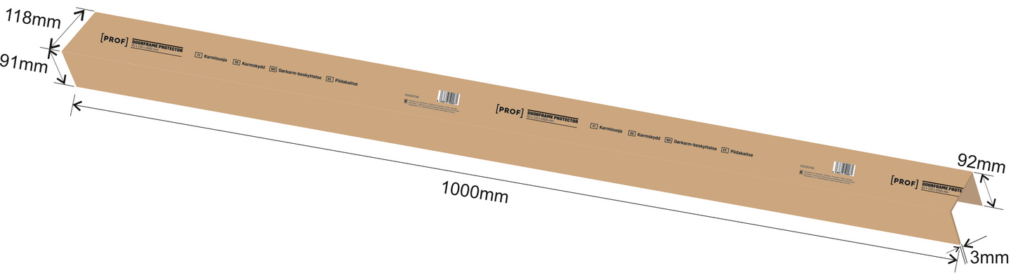 Karmisuoja PROF kartonkia 92x118x1000mm