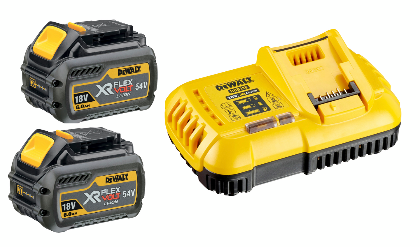 Akkujiirisaha DeWalt DCS777N xr flexvolt 54V + 2 akkua ja laturi