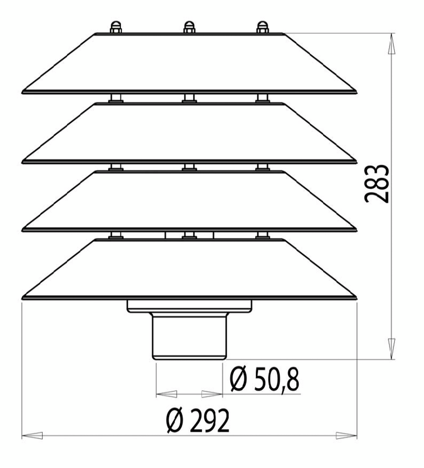 Pylväsvalaisin Ensto Käpy AT101ALAP 60W pronssi