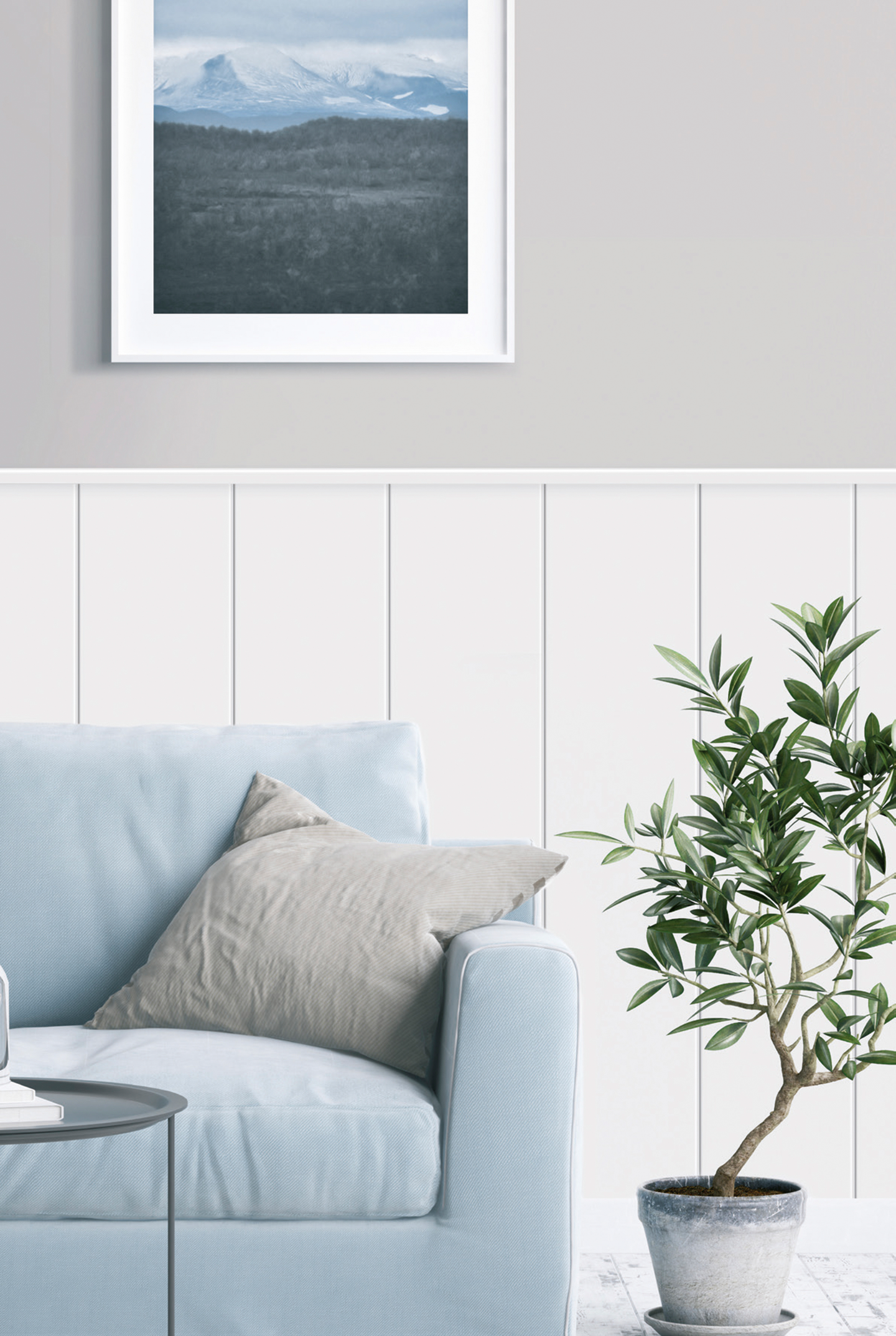 Sisustuspaneeli Cello Kiiruna 10x195x2080 MDF puhtaanvalkoinen